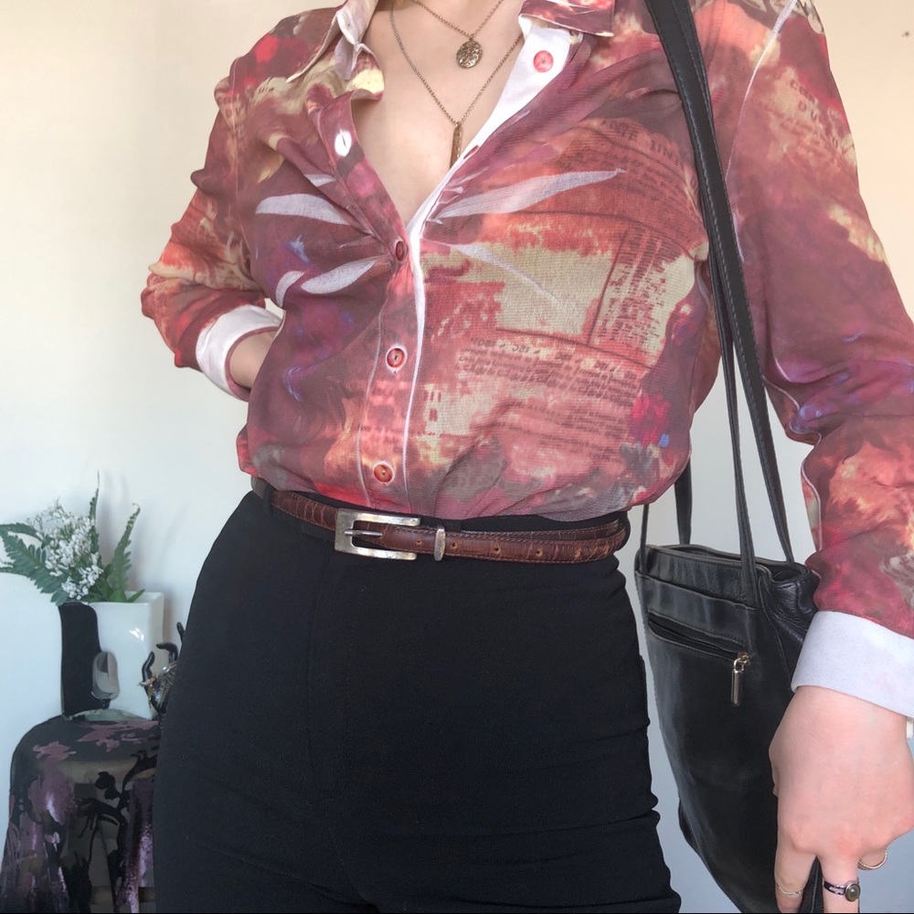 2/$20 | leather skinny brown snakeskin belt